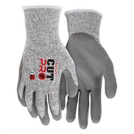 Mcr Safety Cut-Resistant Gloves, Medium, Polyurethane Coating, Knit Wrist Cuff, Resists: Abrasion, Cut 92752M