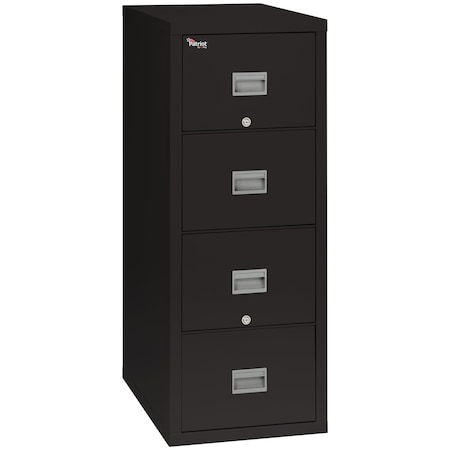 Fireking 17-3/4" W 4 Drawer File Cabinet, Black, Letter 4P1831-CBL