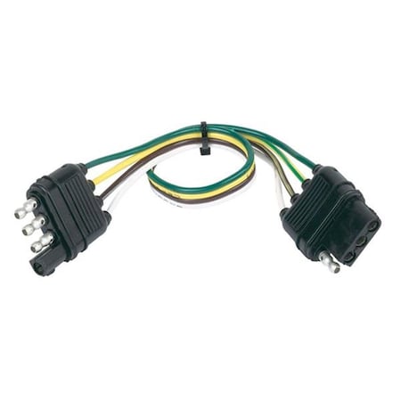 Hoppy 48145 Trailer Wiring Connector Extension With 4 Wire Flat 12 In. H22-48145