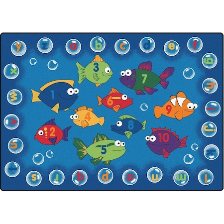 Carpets For Kids 6815 Fishing for Literacy 6 ft. x 9 ft. Rectangle Carpet 6815