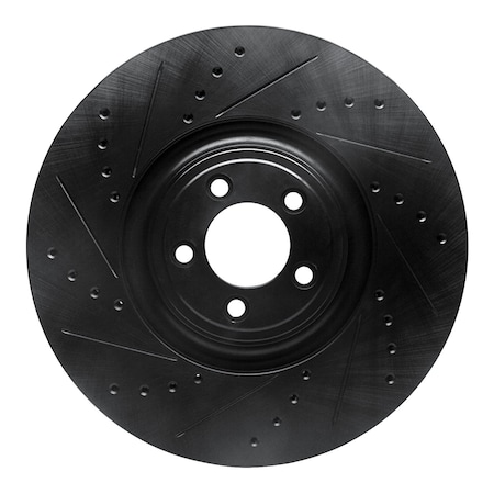 Dynamic Friction Co DFC Brake Rotor - Drilled and Slotted - Black 633-20026L