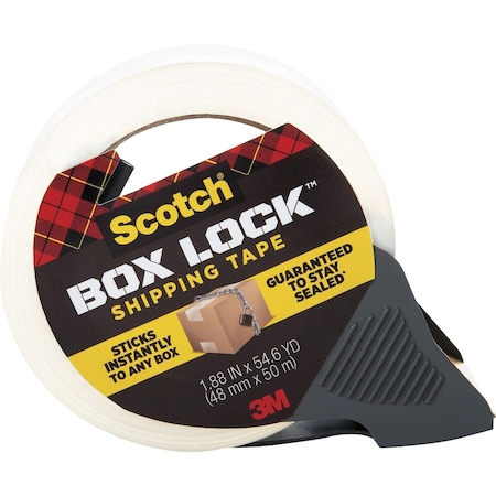 Scotch Box Lock Packaging Tape, No Color MMM3950RD
