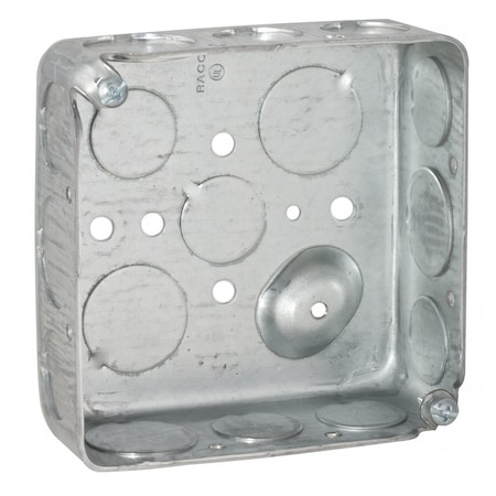 Raco Square Box, 2, Steel, Wall Box Box Type 8192