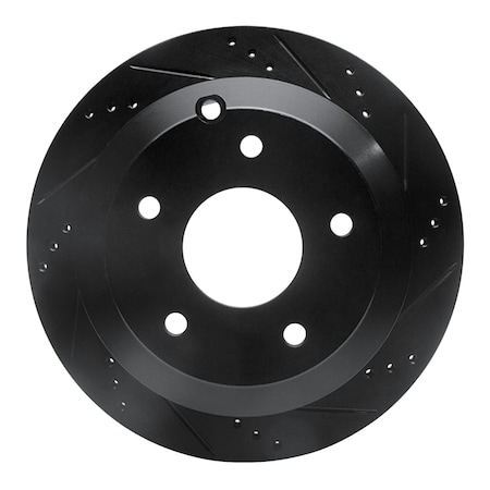 Dynamic Friction Co DFC Brake Rotor - Drilled and Slotted - Black 633-52017R