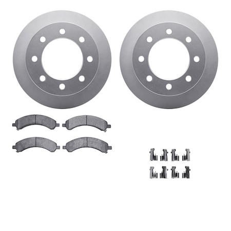 Dynamic Friction Co DFC GEOSPEC Coated Rotors with 5000 Brake Pads - Ceramic and Hardware 4512-48119