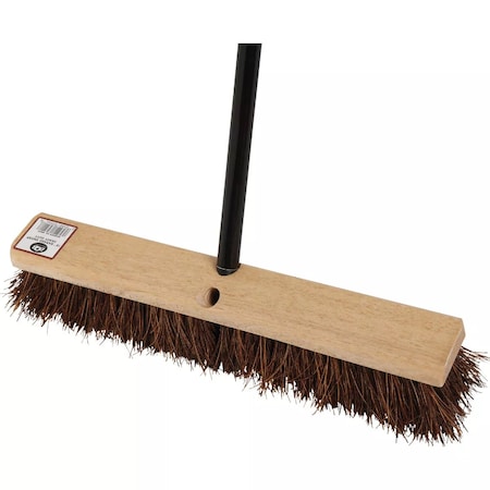 Dqb 18'' W.x58'' L. Metal Handle Garage & Patio Push Broom 89540
