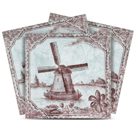 Homeroots 5" x 5" Gray Vinyl Arabesque Peel And Stick Removable Tiles 628687