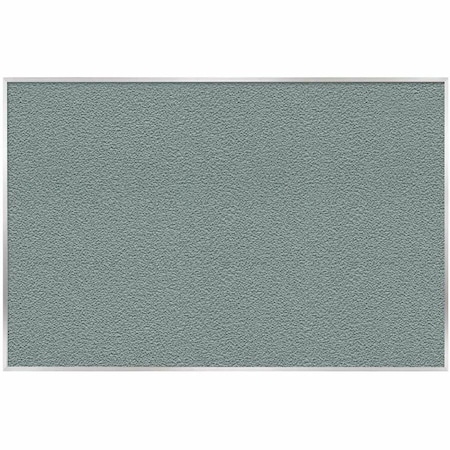 Ghent Vinyl Bulletin Board, Satin Aluminum Frame, 4ft H x 7ft 4in W, Stone AV47-199