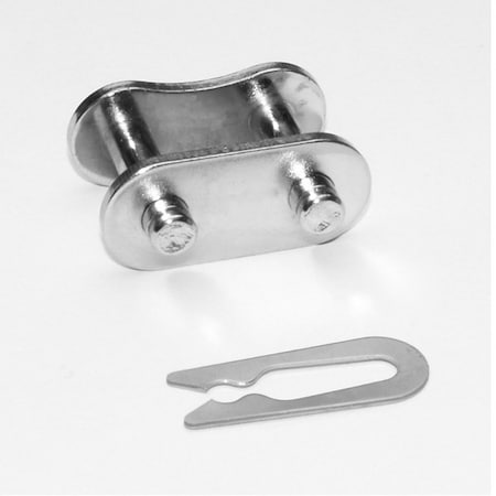 Senqcia 40NPCL Single Strand Spring Clip Connecting Link, 40NP chain, .5P, .7 OAW, .156 Pin, Stl S-40NPCL