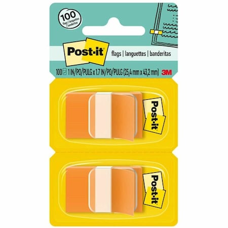 Post-It Sticky Flags, 1 x 1-3/4 In., Orange, PK2 680-OE2
