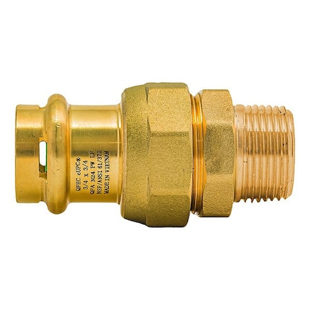 Quickfitting Surepress Strt, Brass, Press-fit3/4in, MNPT3/4in SPWUM22R