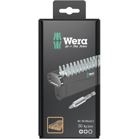 Wera Bit-Check 30 Wood 2 SB, 30 pieces 5057438001