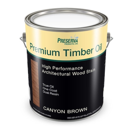 Preserva Wood Premium Transparent Matte Canyon Brown Oil-Based Alkyd Penetrating Timber Oil 1 gal 70105