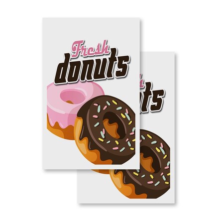 Signmission Donuts, Vinyl Decals Only 24 Inch x 36 Inch, Vinyl Decal, 2PK DSB-2436-2PACK-Donuts