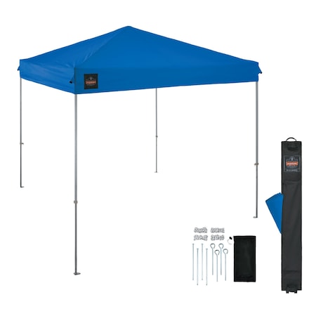 Ergodyne Single Blue Lightweight Pop-Up Tent - 10ft x 10ft 6001