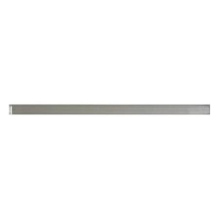 Apollo Tile Light Gray 0.6 in x 12 in Glass Glossy Pencil Liner Tile Trim 0.5 sqft/case, 10PK APLICL88P17A