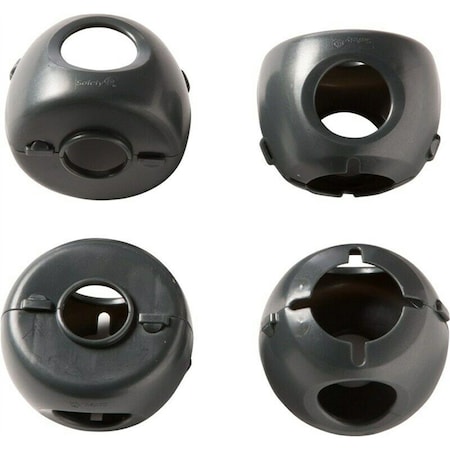 Brujula Parent Grip Door Knob Covers, Gray, 4PK BR2009278