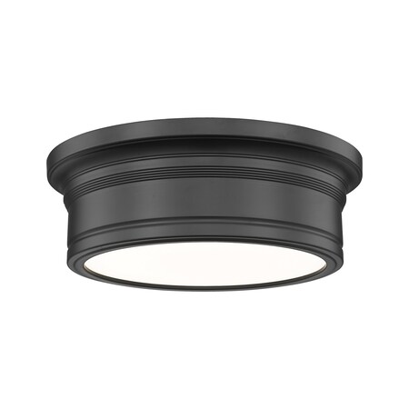 Z-Lite Bentley Matte Black 1 Light Flush Mount 7702F12-MB-LED