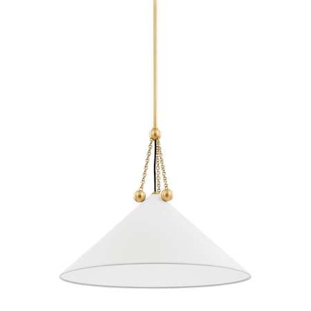 Mitzi Kalea 1 Light Pendant 40 In. Aged Brass/Soft White H784701L-AGB/SWH