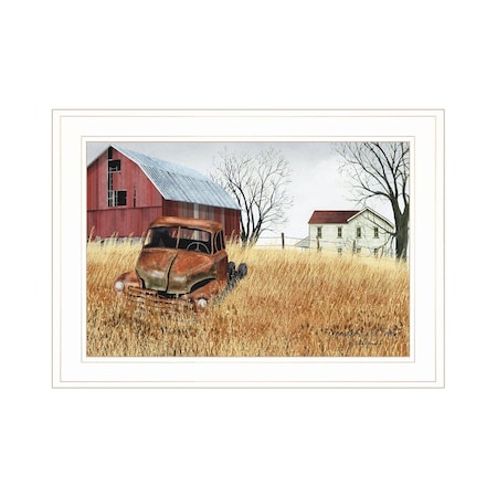 Homeroots Granddads Old Truck 6 White Framed Print Wall Art 404435
