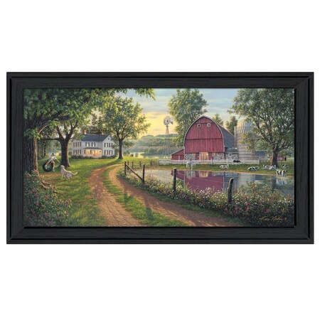 Homeroots The Road Home 11 Black Framed Print Wall Art 406608