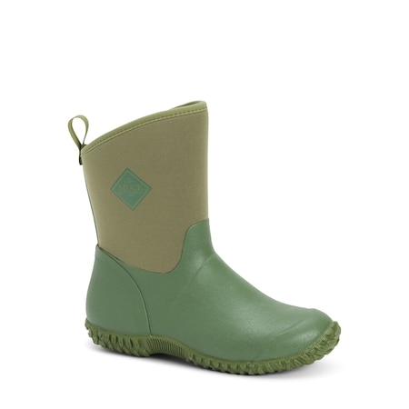 Muck Boot Co Women's Muckster II Mid Rubber Boot, Plain Toe, Rifle Green/Floral, 9 WM2-333T-GRN-090