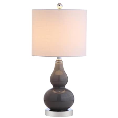 Jonathan Y Anya 20.5" Mini Glass LED Table Lamp, Gray JYL1028A