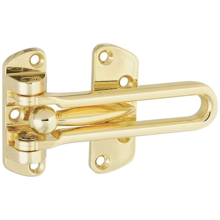 National Hardware V804 Series Door Security Guard, 4-1/8 in L, 2-1/2 in W, 0.81 in H, Brass N199-679