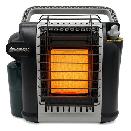 Duluth Forge Avenger Portable Infrared Propane Gas Outdoor Heater - 9,000 BTU, Operates on 1 Lb. Propane Tank FBDPI9