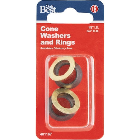 Do It Best 3/4'' Black Cone Faucet Washer DIB810-33