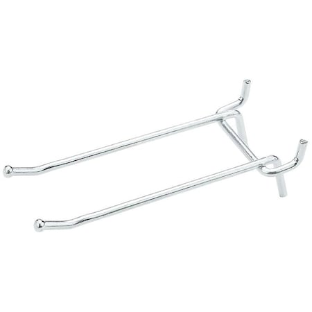 National Hardware Peg Hook, 4 in, 1/8, 1/4 in Opening, Steel, Zinc, 2PK N180-037