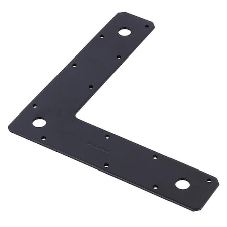 Homepage 0.125 x 9 x 2 in. Steel Corner Plate, Black HO2743180