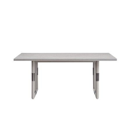 Homeroots 72" Natural Wood Double Pedestal Base Dining Table 630378