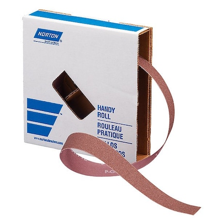 Norton Abrasives Abrasive Roll, Brown, 30 ft L, 1" W 66261134304