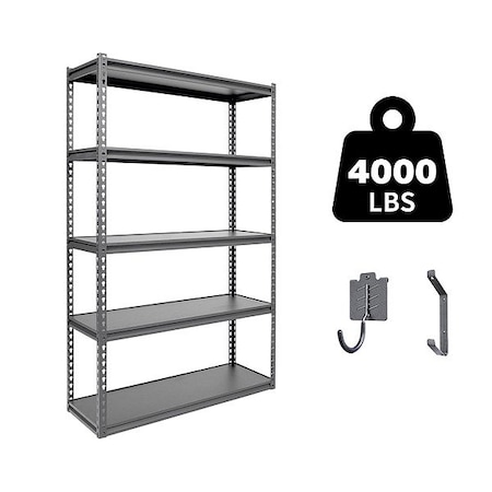 Zoro Select General Purpose Boltless Metal Shelving ATB-D36-18-72-5B