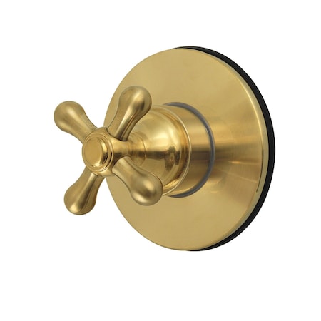Kingston Brass Single-Handle Six-Way Diverter Valve with Round Trim Kit, Brushed Brass KS4037AX