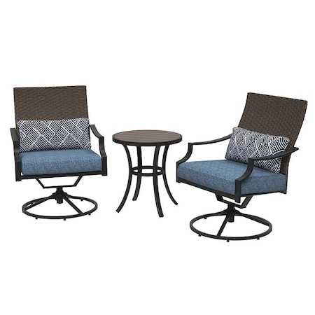 Seasonal Trends LEISURE SET WITH SWIVEL WICKER HSVS30LW