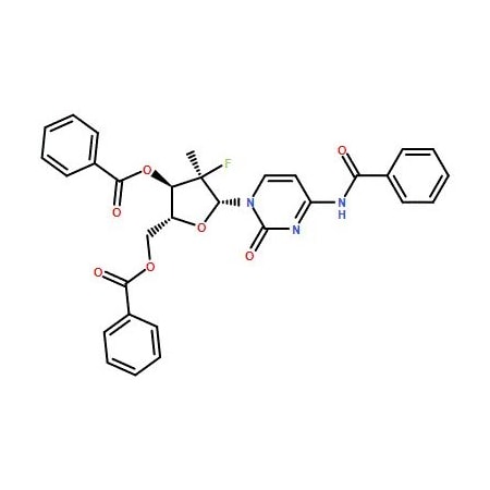Ak Scientific (2'R)-N-Benzoyl-2'-deoxy-2'-fluoro-2'-methylcytidine 3', 5'-dibenzoate (5g), CAS 817204-32-3 2855AH-5g