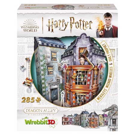 Wrebbit3D Harry Potter Weasleys' Wizard Wheezes & Daily Prophet 3D Jigsaw Puzzle Multicolored 285 pc W3D-0511