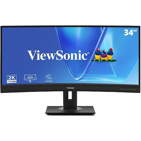 Viewsonic 34IN UWQHD ERGONOMIC 21:9 CURVED DOCKING MONITOR WITH 100W USB C AND RJ45,3440 X VG3456CA