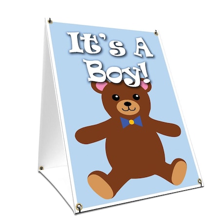 Signmission It's A Boy!, 24 Inch x 18 Inch A-frame Yard Sign SBC-1824-It's A Boy!