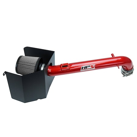 Hps Performance Air Intake Kit with Heat Shield, Red,  827-169R