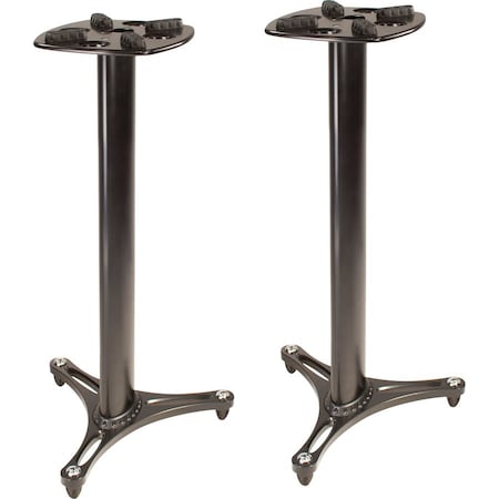 Ultimate Support MS Series Professional Column Studio Monitor Stand with Non-marring Decoupling Pads and Three Inter MS9036B
