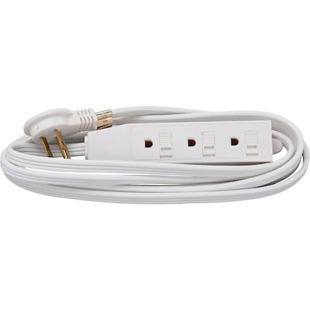 Do It Best 8 Ft. 16/3 Flat Plug White Extension Cord IPF-PT2163-8-WH