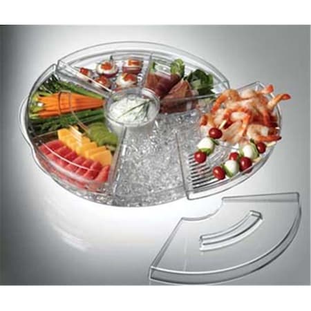 Prodyne Acrylic Tray Appetizers On Ice with Lids Keeps - AB5L