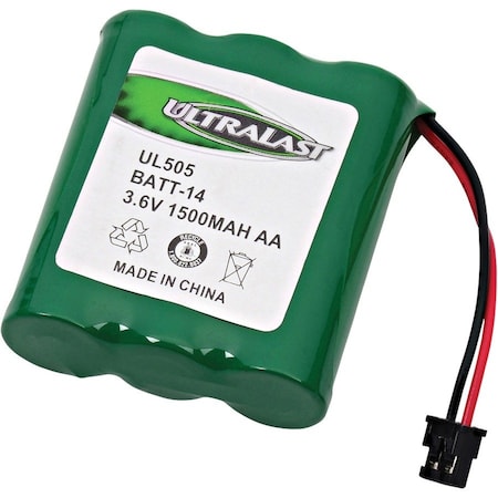 Ultralast Dantona Cordless Phone Battery - For Phone - Battery Rechargeable - 1500 mAh - 3.6 V DC - 1 BATT-14