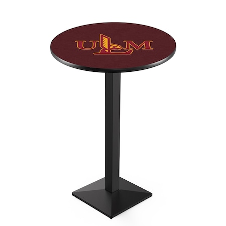 Holland Bar Stool Co 36" Blk Wrinkle Louisiana-Monroe Pub Table, 36" dia. Top L217B3636LA-Mon