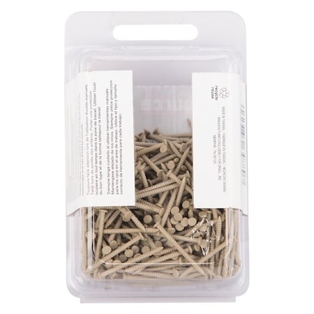 Prosource Panel Nail, 16D, 1 in L, Steel, Painted, Flat Head, Ring Shank, Tan, 171 lb NTP-077-PS