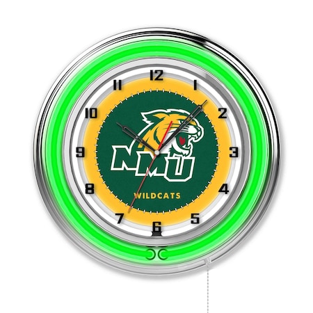 Holland Bar Stool Co Northern Michigan University Double Neon 19" Clock Clk19NorMic