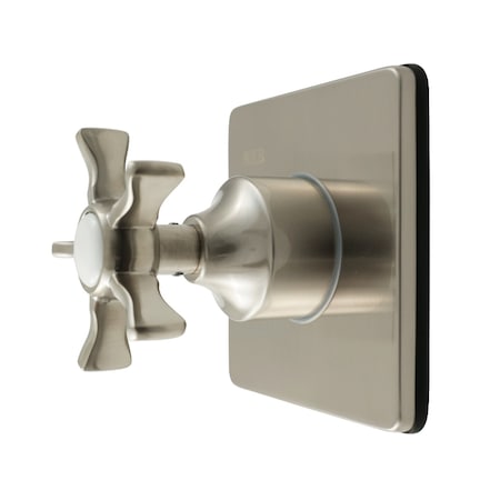 Kingston Brass Single-Handle Six-Way Diverter Valve with Square Trim Kit, Brushed Nickel KS4048NX